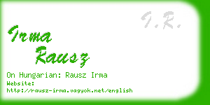 irma rausz business card